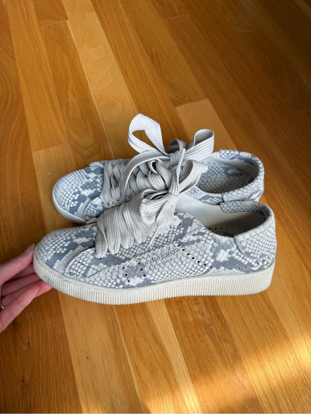 Pedro Garcia Perry Phat Laced Snakeskin Sneakers size 7